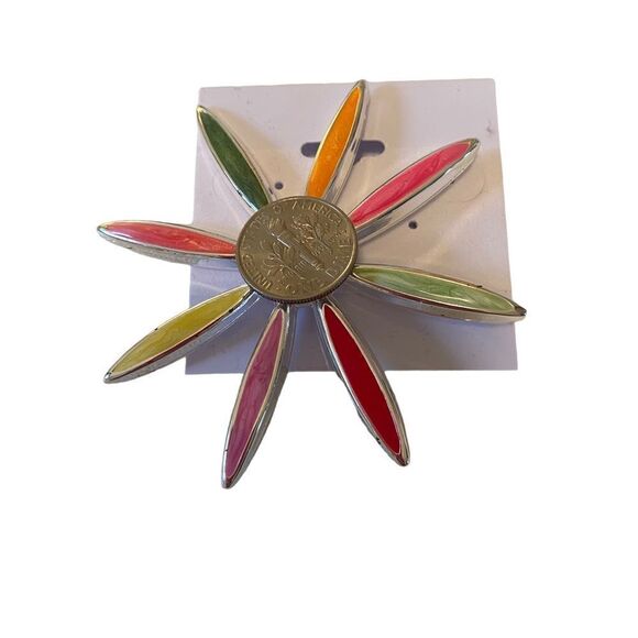 Vintage Starburst BroochPendant. Awesome Looking Mid Century Modern Piece. - Picture 8 of 8